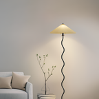 Plisseret Bølget Gulvlampe - Minimalistisk