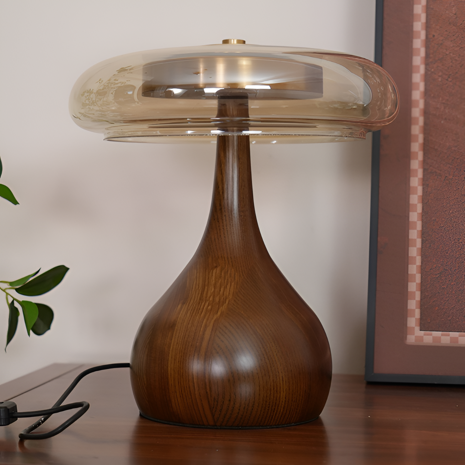 Mid-Century Mushroom Bordlampe - Dæmpbar