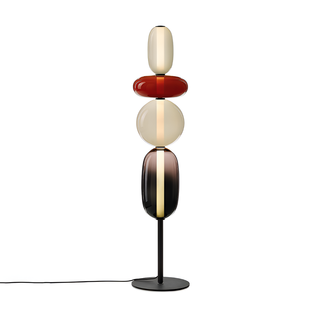 Stablet Geometrisk Glasgulvlampe - Moderne