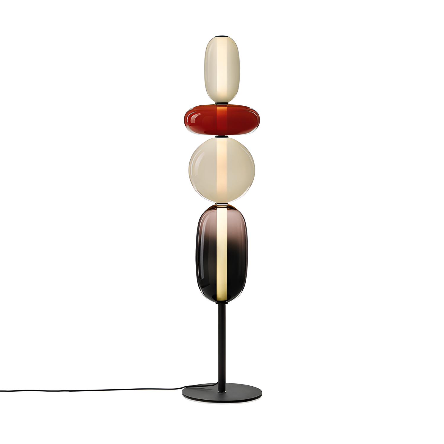 Stablet Geometrisk Glasgulvlampe - Moderne