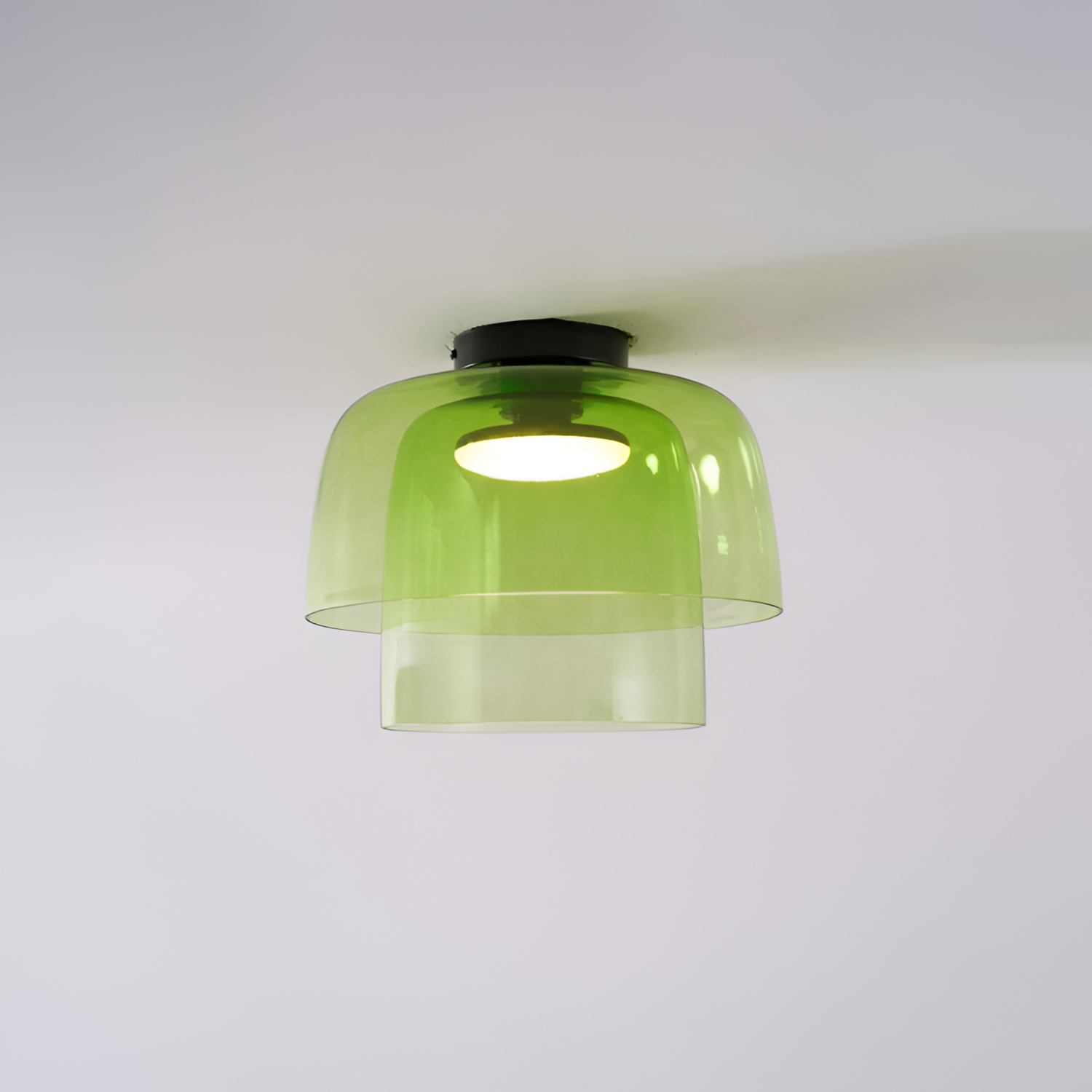 Flerlaget Transparent Glasloftlampe - Minimalistisk