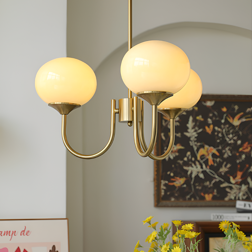 Mid Century Globe Lysekrone - Flere Lyskilder