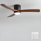 Nordisk Træ Loftsventilatorslampe - Justerbar
