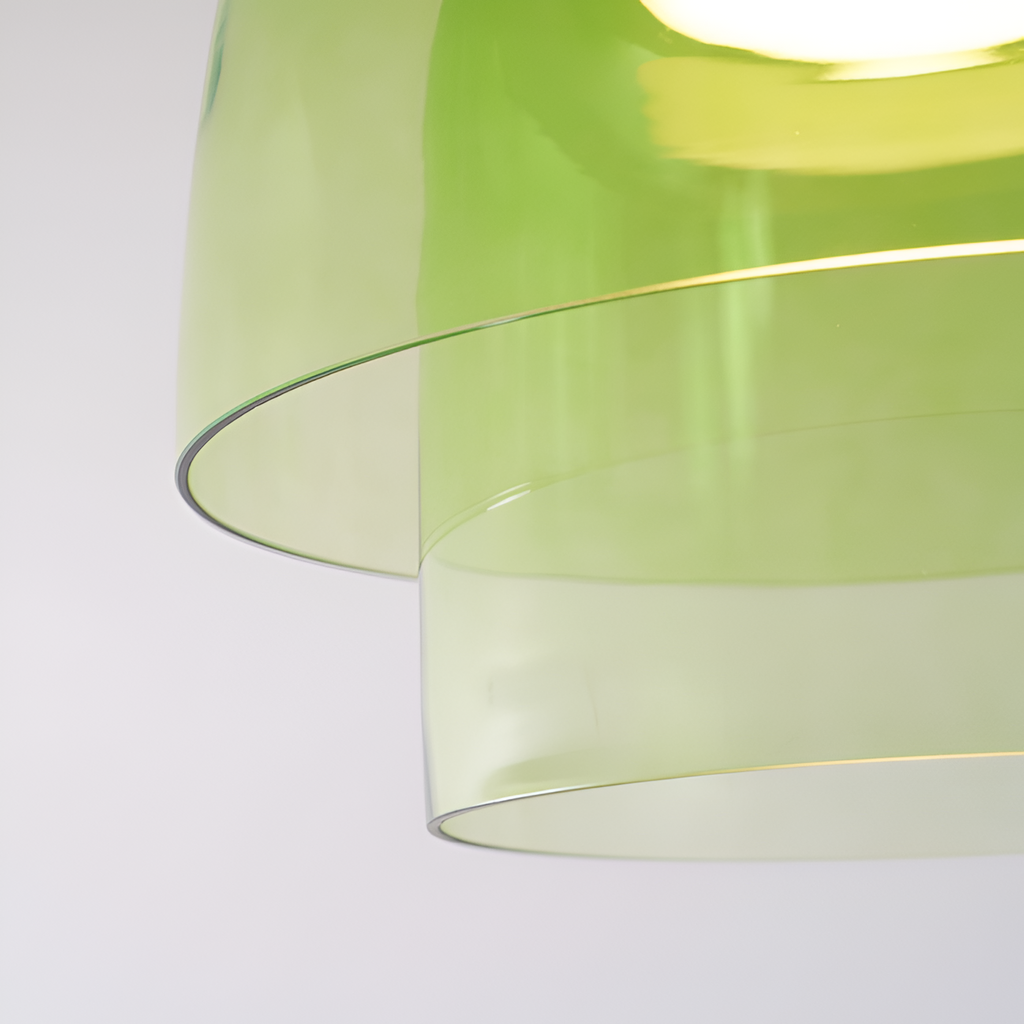 Flerlaget Transparent Glasloftlampe - Minimalistisk