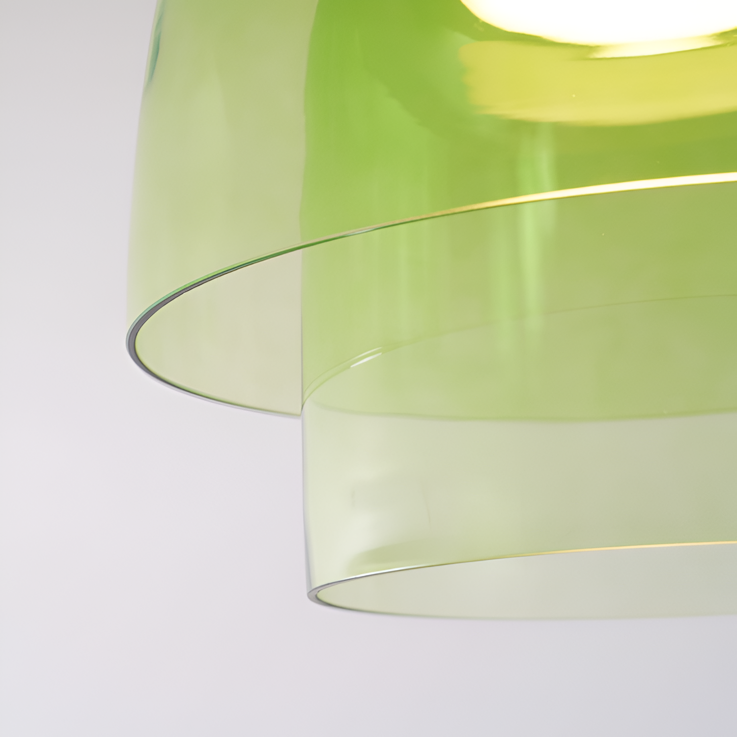 Flerlaget Transparent Glasloftlampe - Minimalistisk