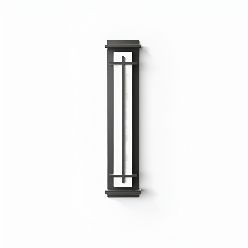 Marmorstil Solenergi Rektangulær Væglampe - Minimalistisk