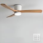 Nordisk Træ Loftsventilatorslampe - Justerbar