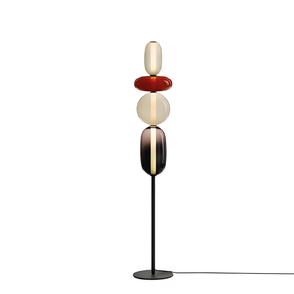 Stablet Geometrisk Glasgulvlampe - Moderne