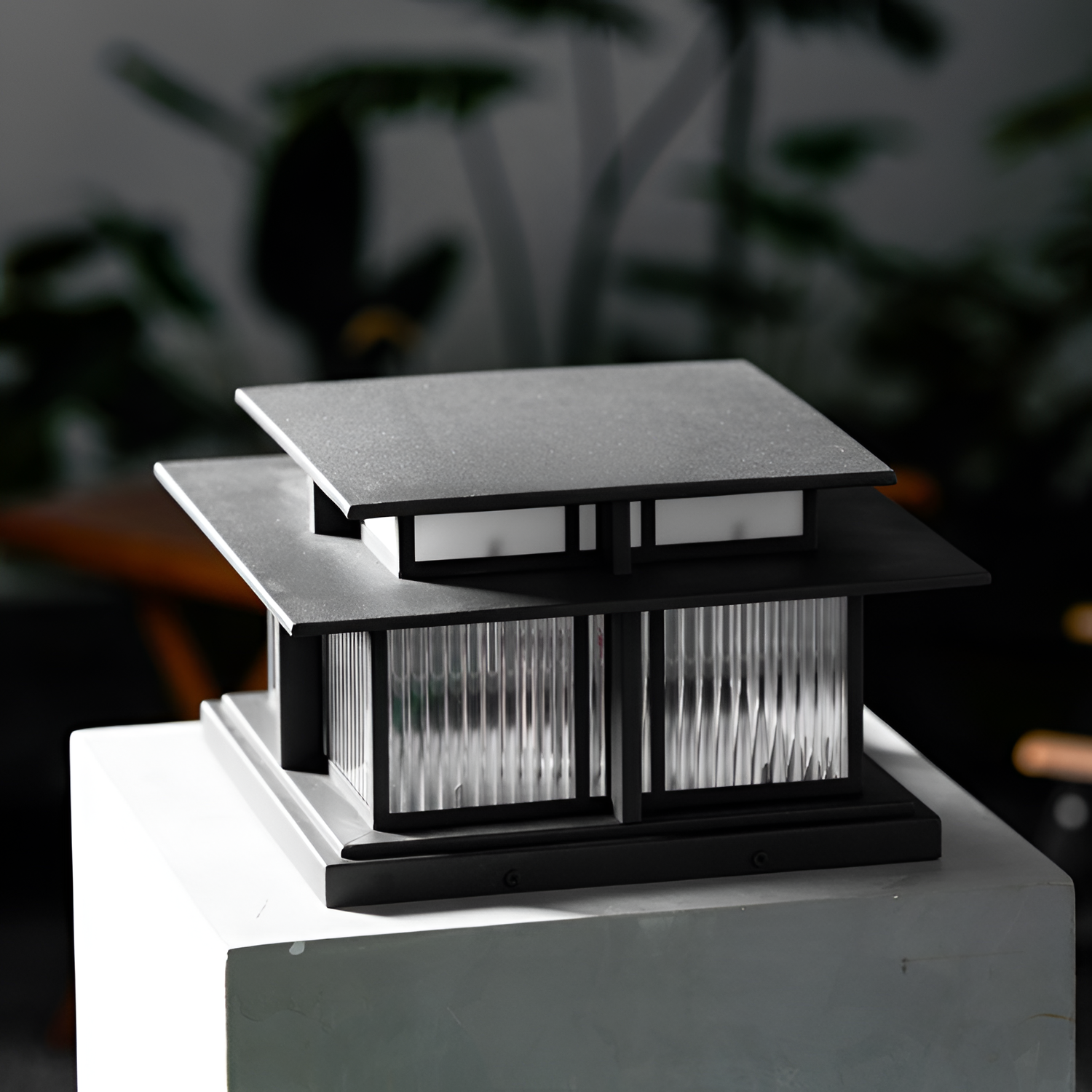 Zen-stil Solcellelampe til Søjle - Minimalistisk