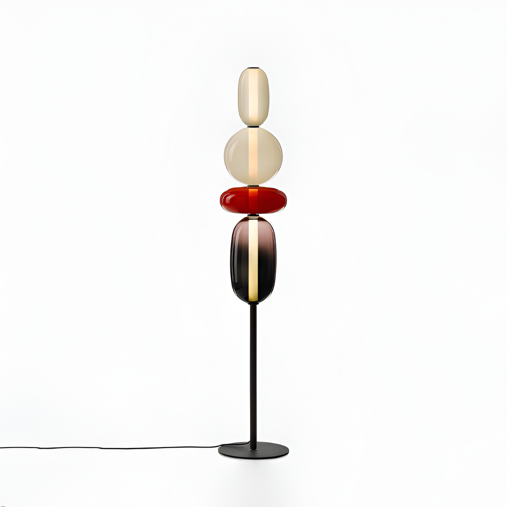 Stablet Geometrisk Glasgulvlampe - Moderne