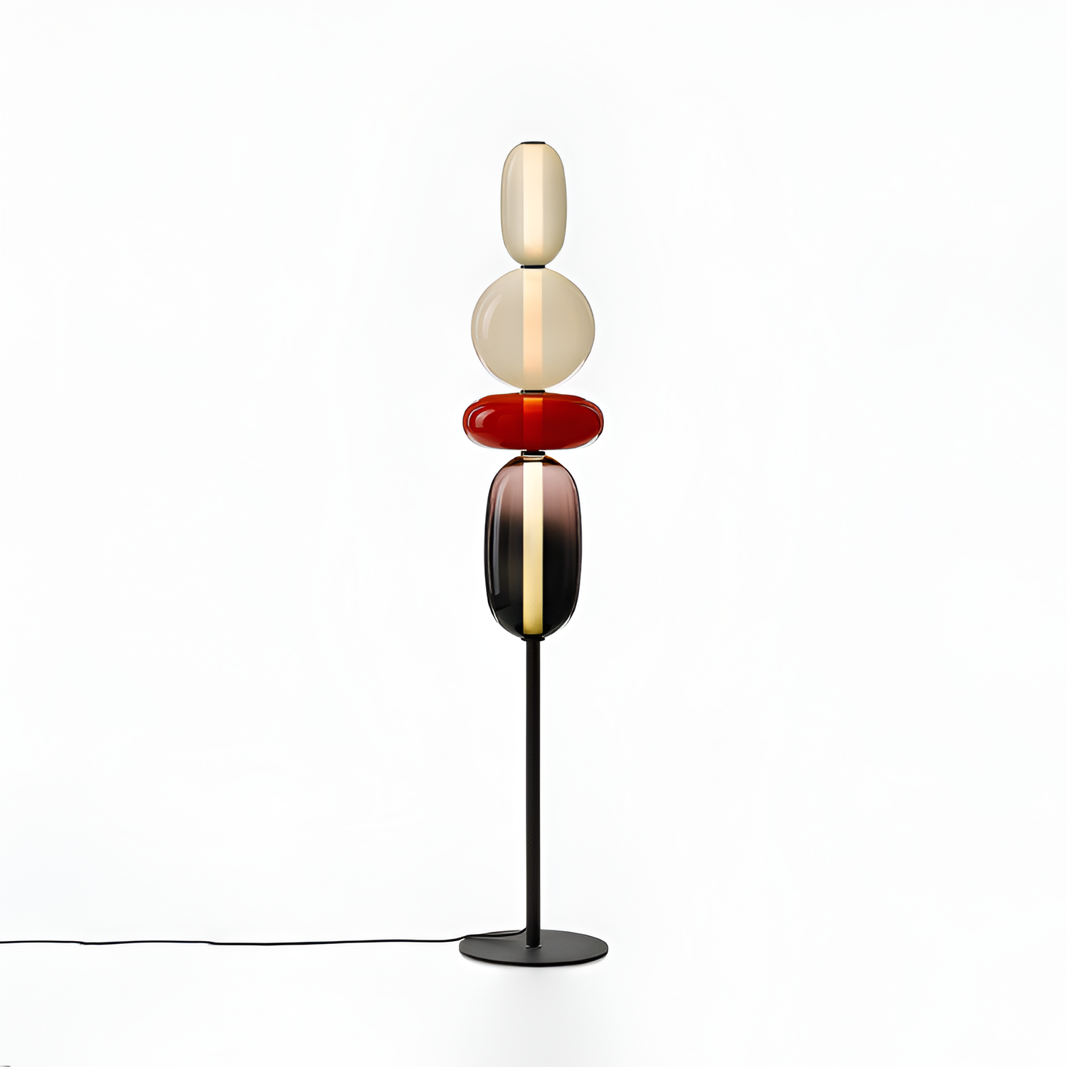 Stablet Geometrisk Glasgulvlampe - Moderne