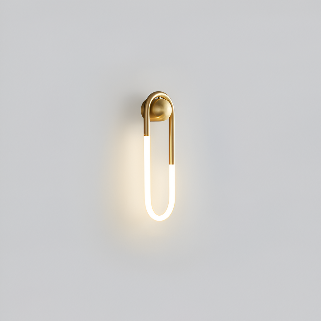Geometrisk Slank Loop Væglampe - Minimalistisk