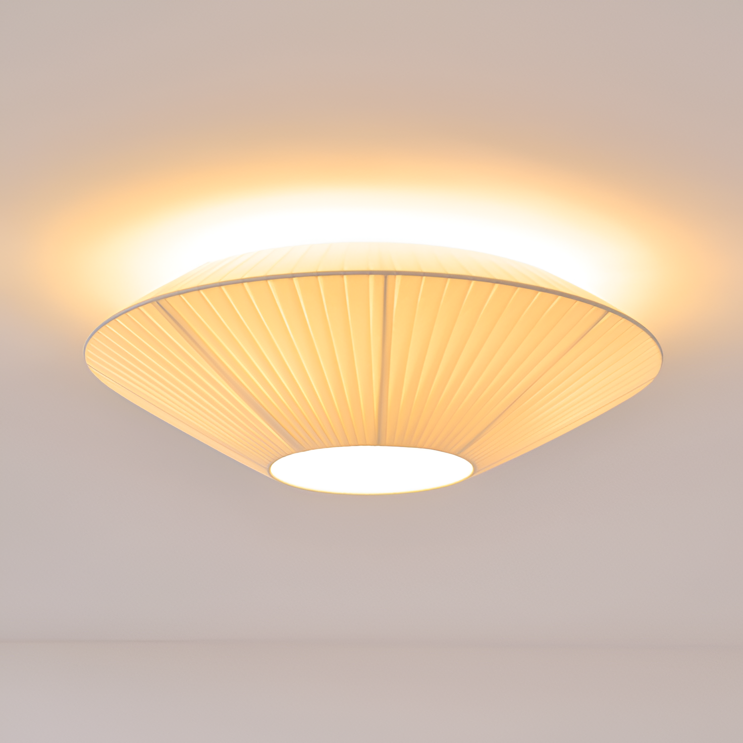 Plisseret Minimalistisk Loftlampe - Dæmpbar