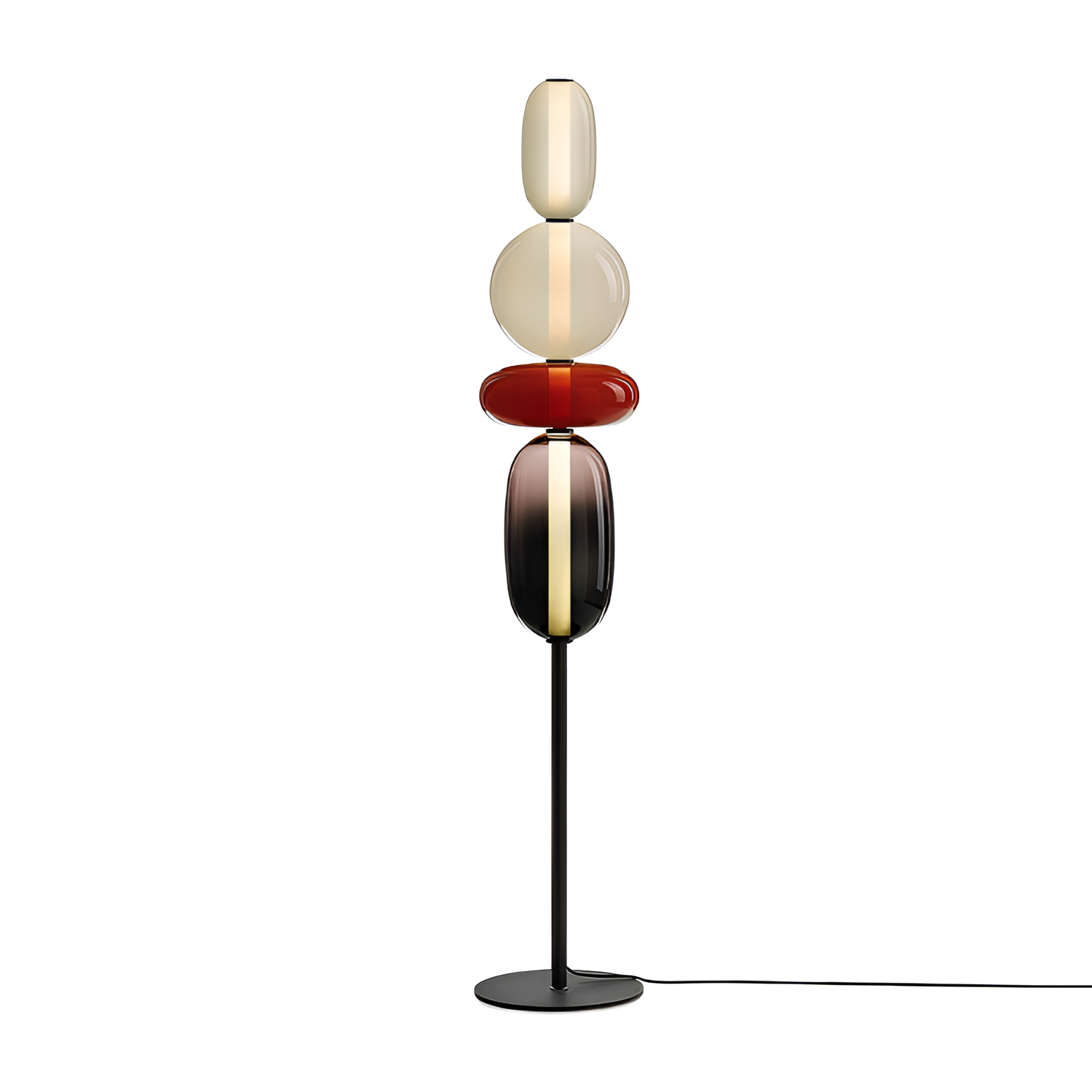 Stablet Geometrisk Glasgulvlampe - Moderne