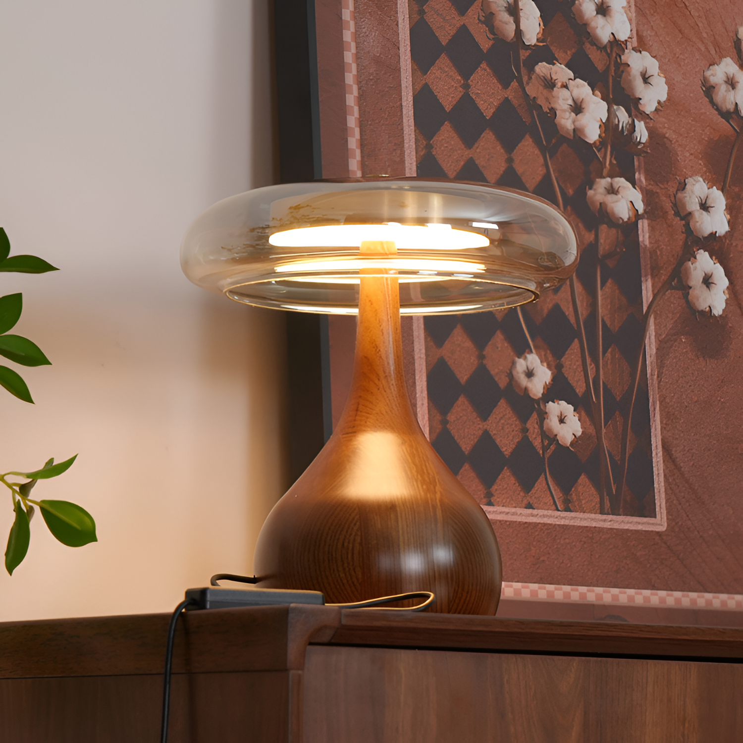 Mid-Century Mushroom Bordlampe - Dæmpbar