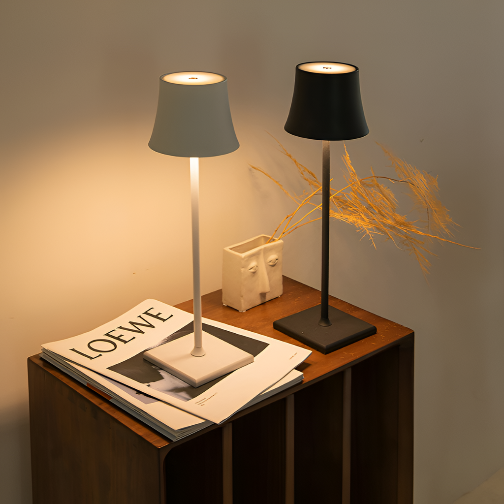 Minimalistisk Trådløs Bordlampe - Dæmpbar