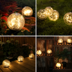 Udendørslampe Med Jordspyd Og Knitrende Effekt – Solcelledrevet