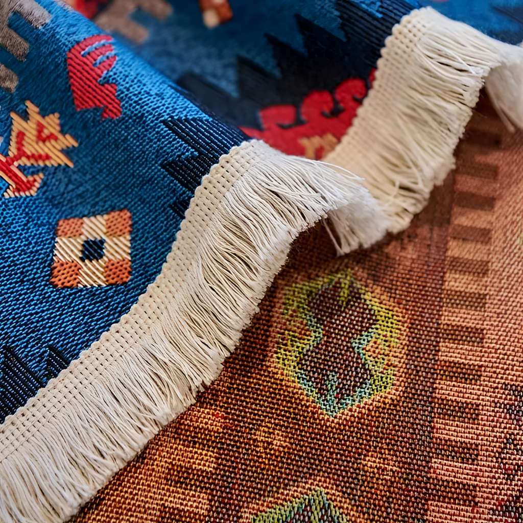 Bohemisk Geometrisk Sofatæppe - Marokkansk Stil