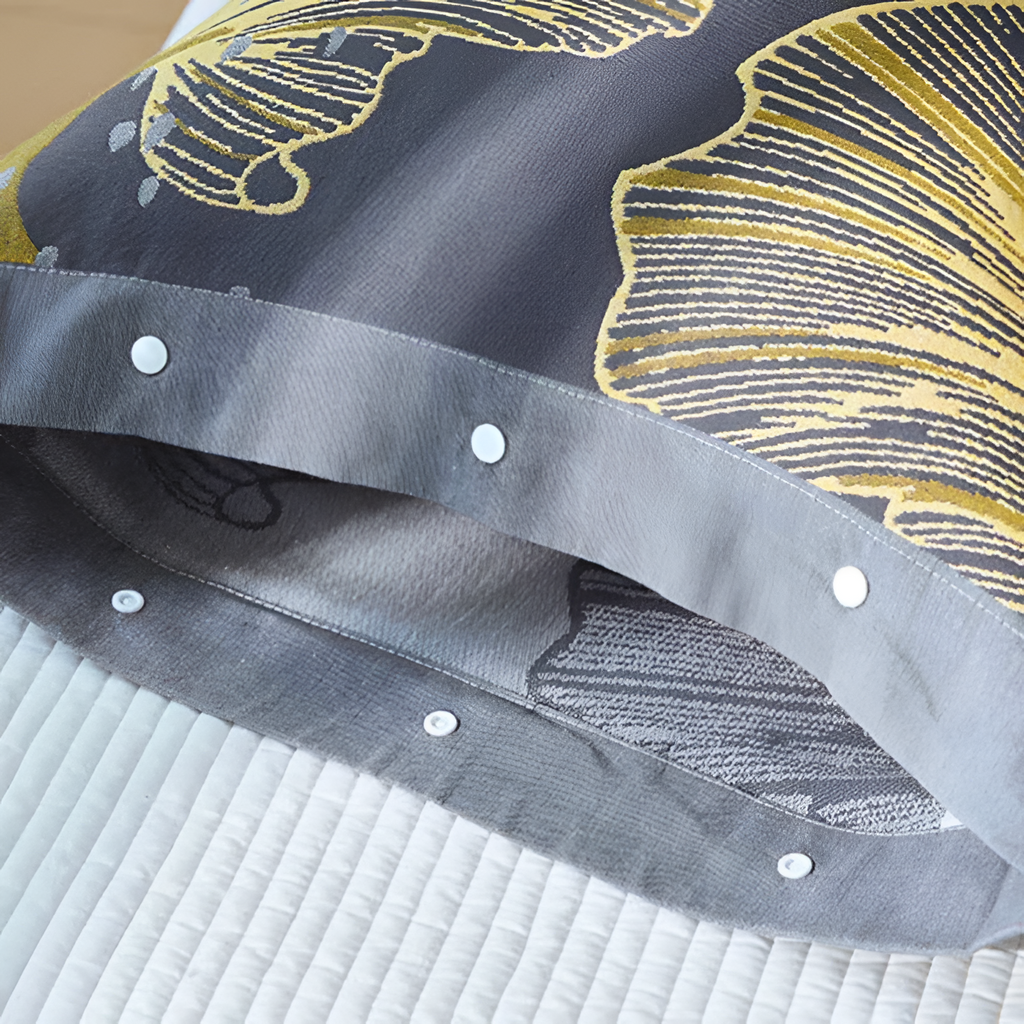 Funda de Almohada Floral Ginkgo - Con Botones