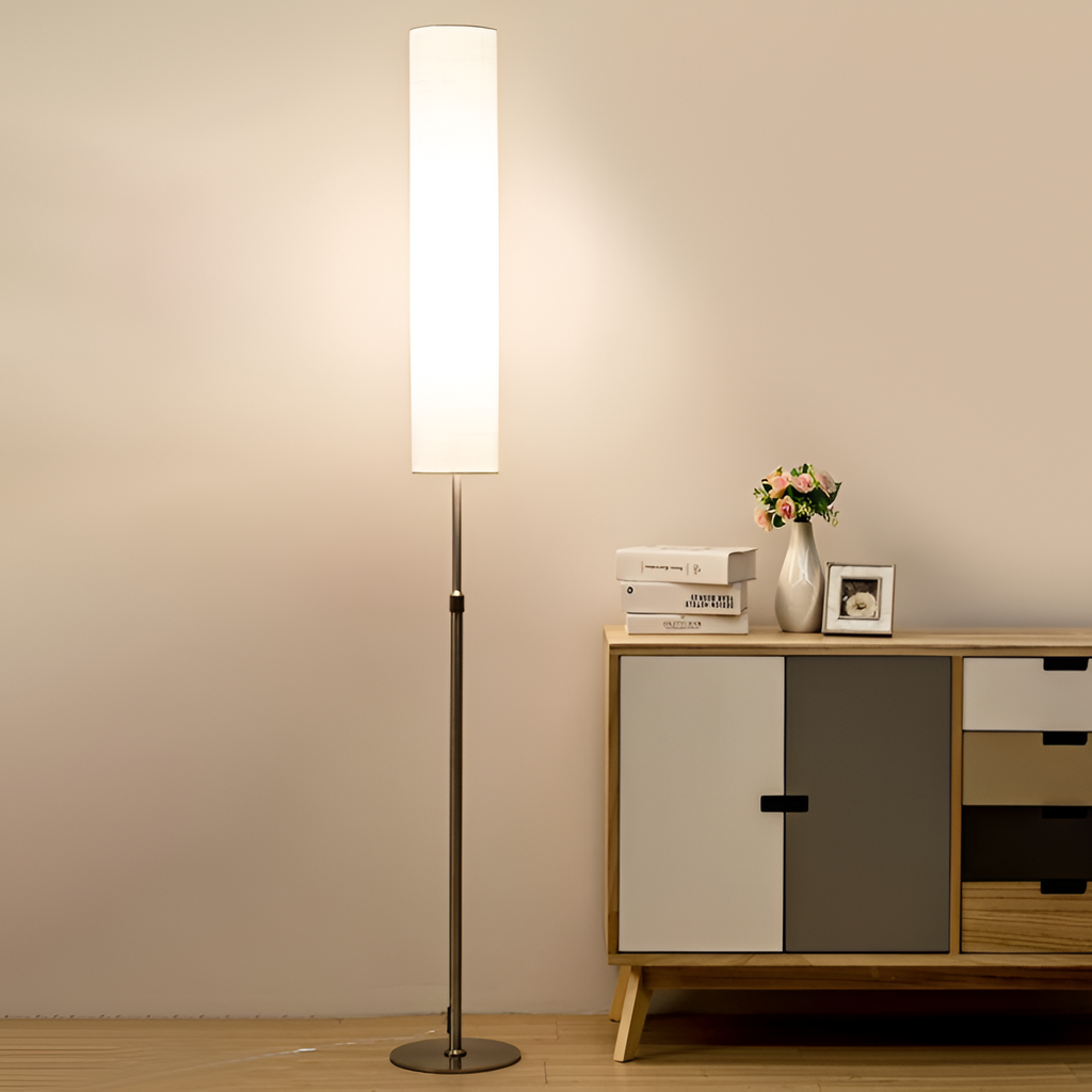 Minimalistisk Cylindrisk Gulvlampe - Justerbar