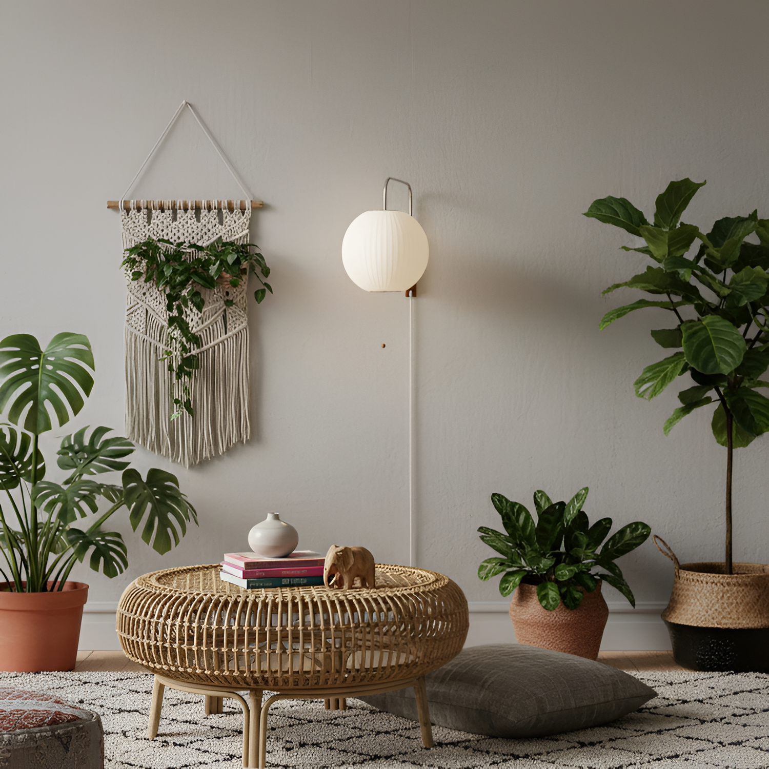 Svingarm Rillet Væglampe - Minimalistisk