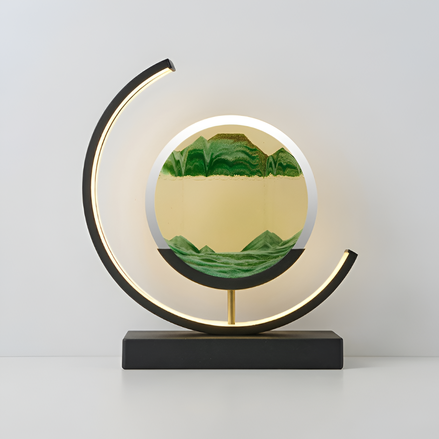 Dynamisk Sandkunst LED Bordlampe - Varm Omgivende Glød
