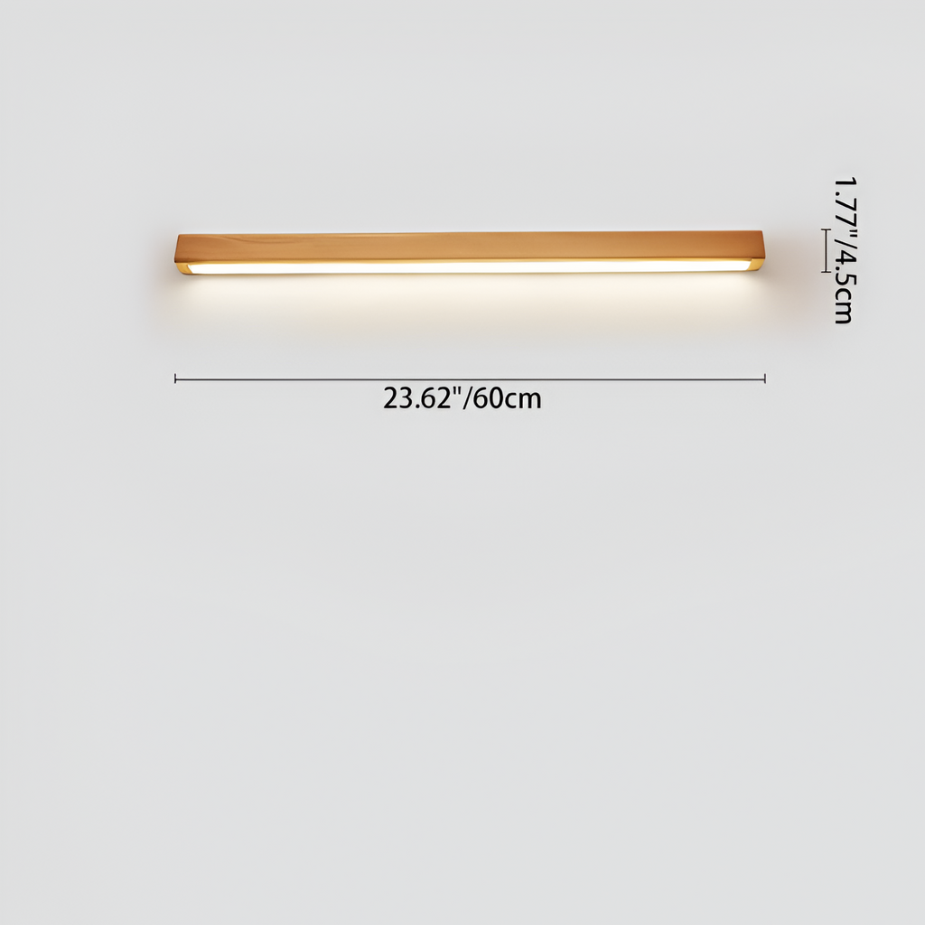 Væglampe i massivt træ med LED-lys - japansk stil