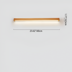 Væglampe i massivt træ med LED-lys - japansk stil