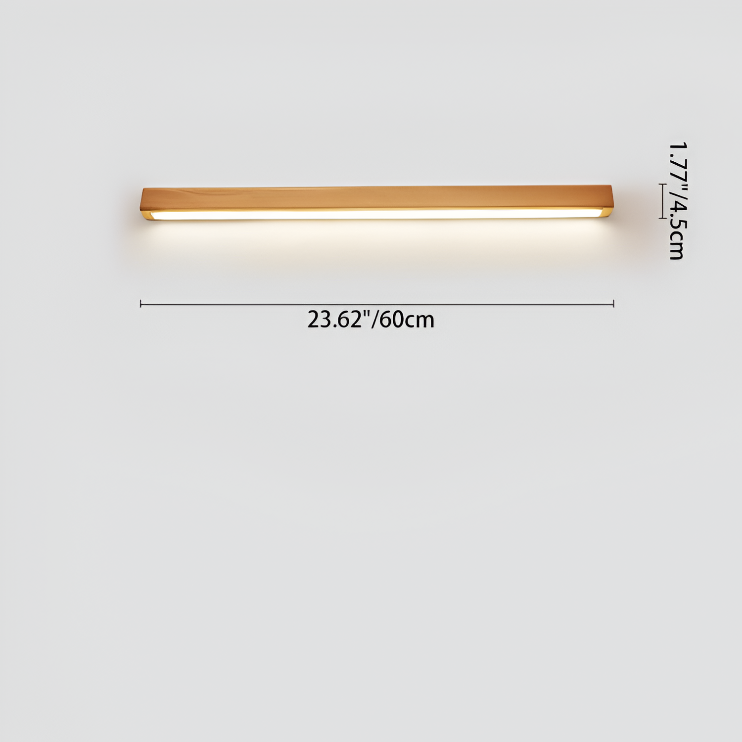 Væglampe i massivt træ med LED-lys - japansk stil