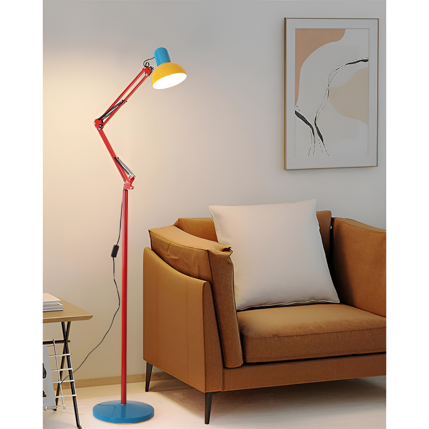 Memphis Industrial gulvlampe med flere arme – justerbar