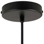 Sort og Messing Pendellampe - Moderne Cylindrisk Lampe