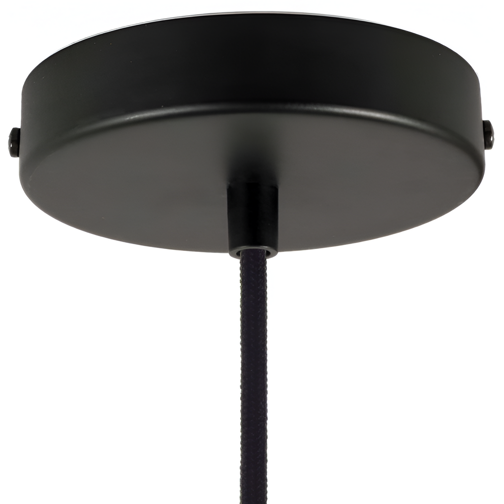 Sort Tub Pendel - Cylindrisk Loftlampe - Metal
