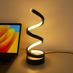 Minimalistisk Spiral Bordlampe - Dæmpbar