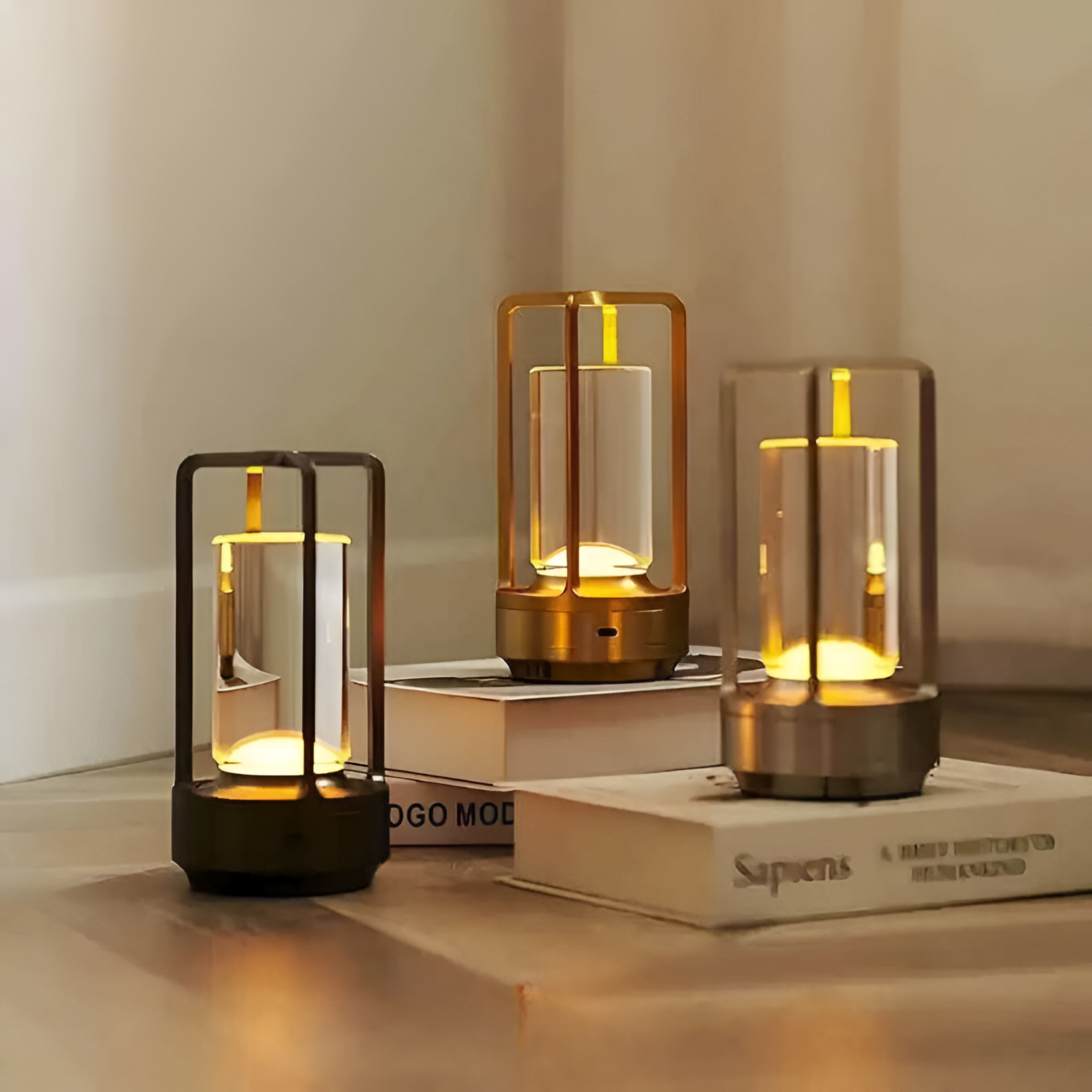 Bærbar Lanterne Bordlampe - Trådløs Stemningsbelysning