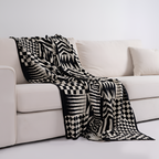 Geometrisk Mønstret Plaid - Vendbar