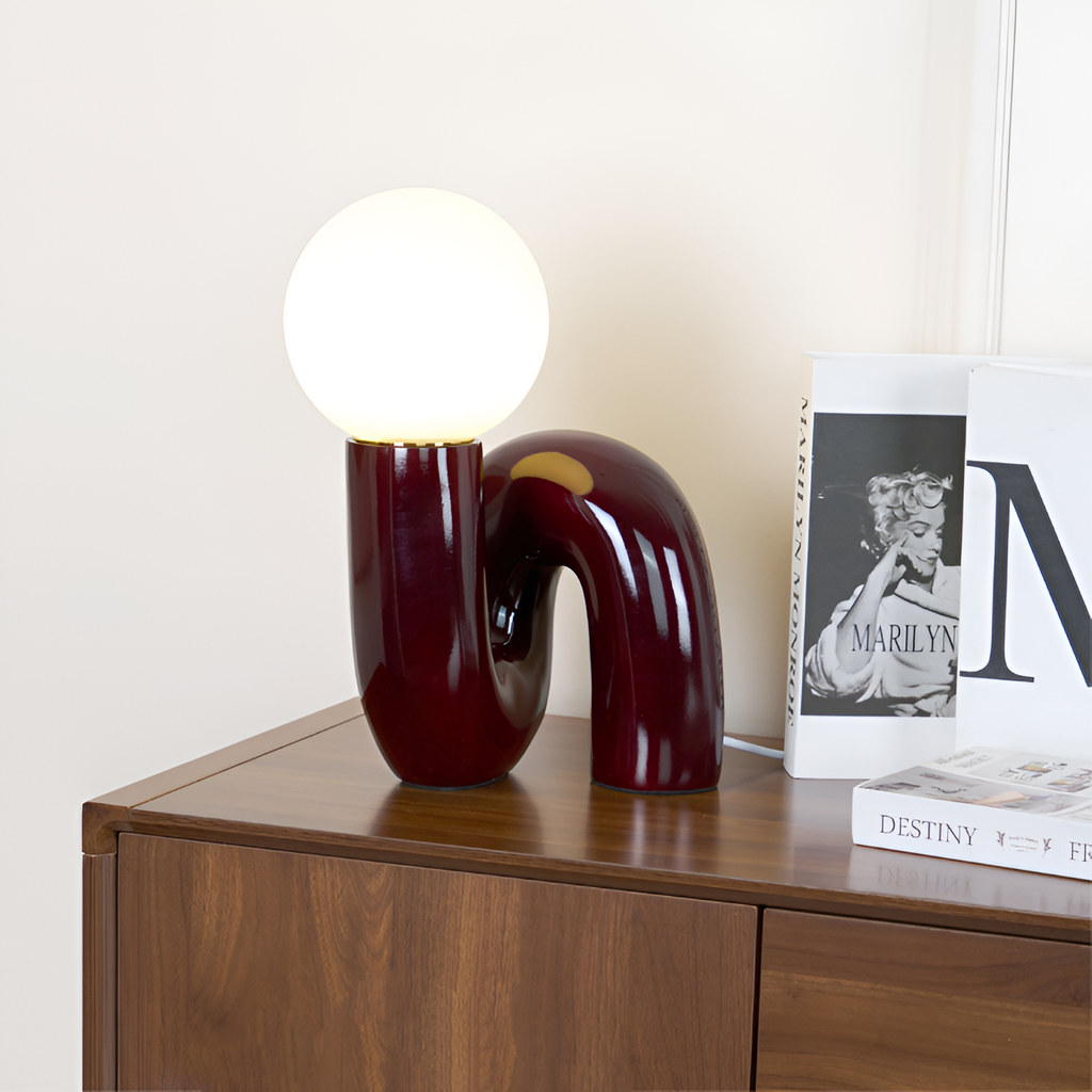 Moderne Skulpturel Bordlampe -  Minimalistisk