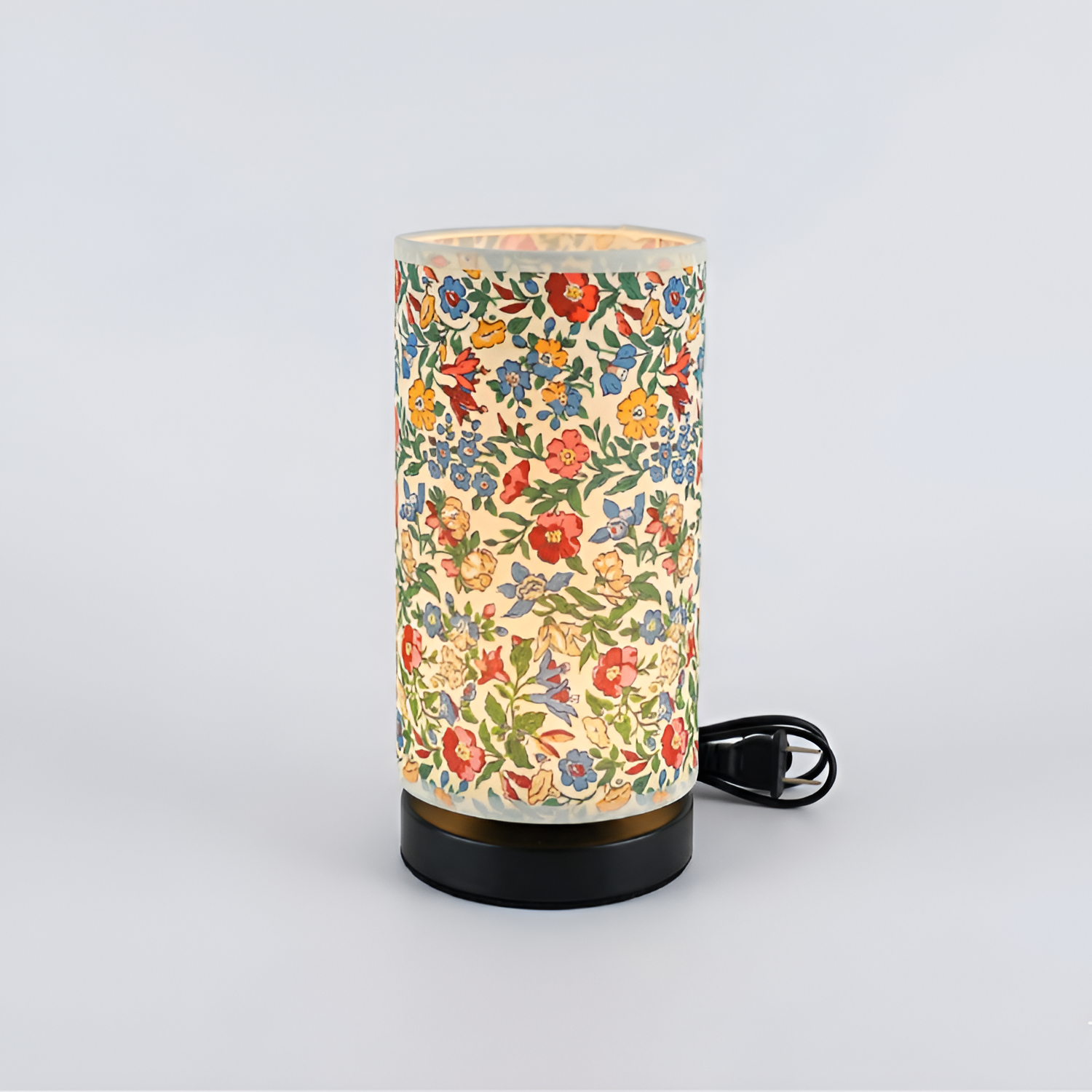 Botanisk Blomstret Bordlampe - Natlampe til Soveværelset
