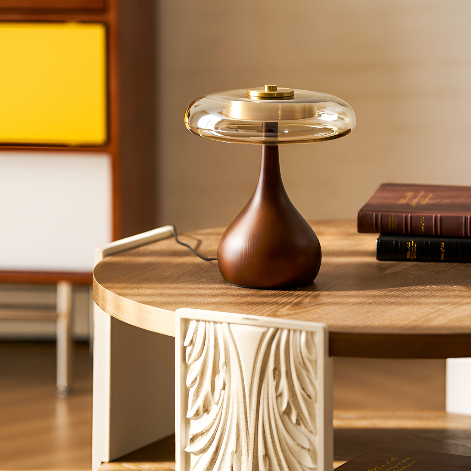 Mid-Century Mushroom Bordlampe - Dæmpbar