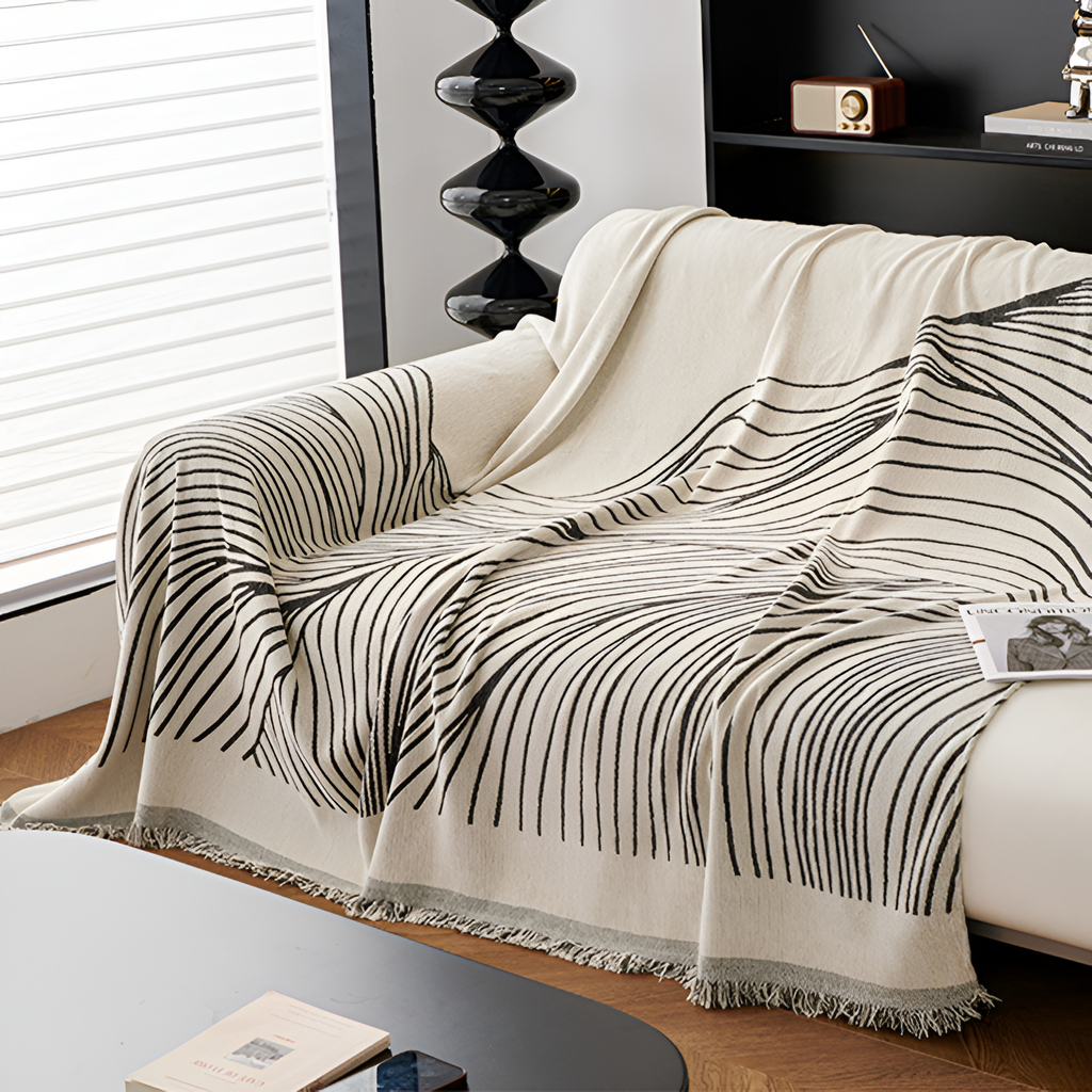 Abstract Vævet Sofa Tæppe - Stribet