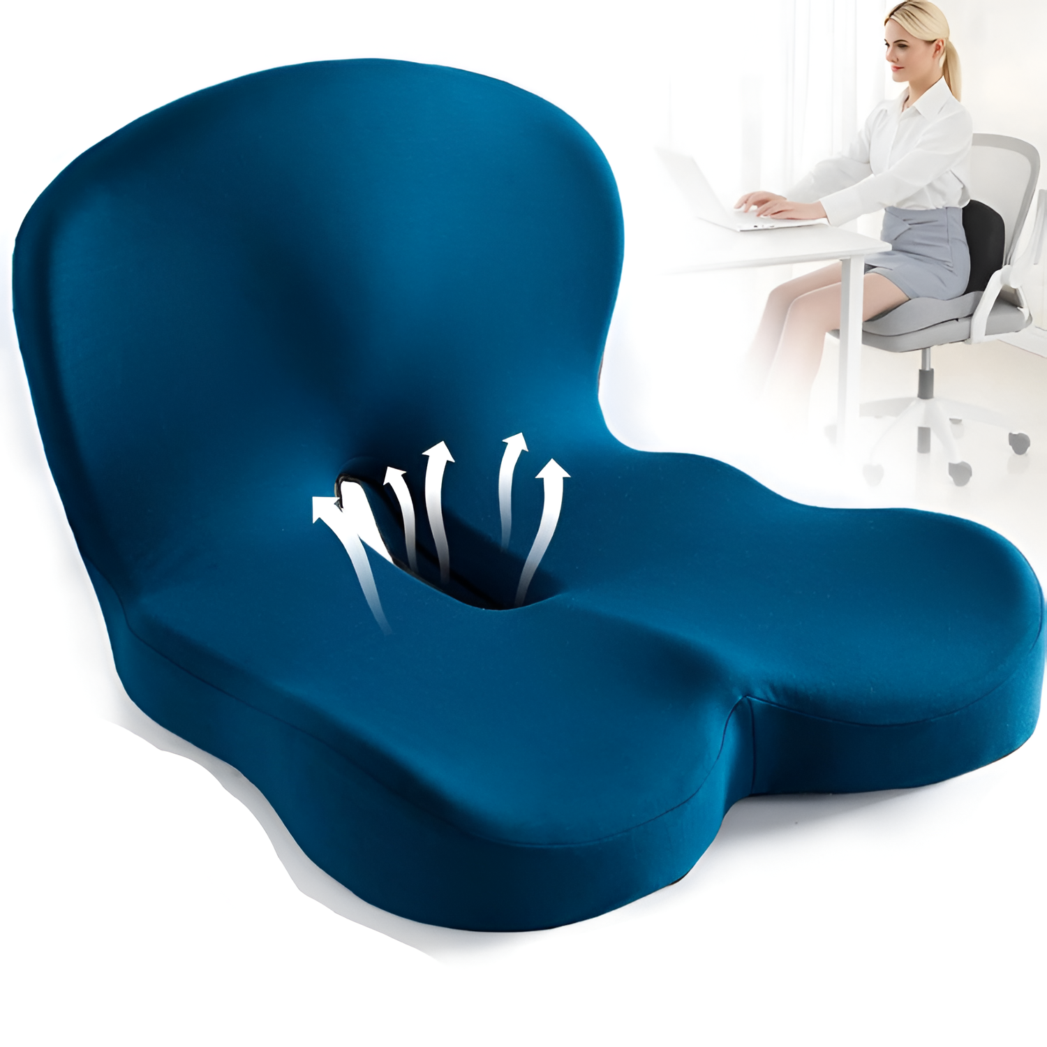 Sædehynde i premium-memoryfoam – Støtte til kontorstole