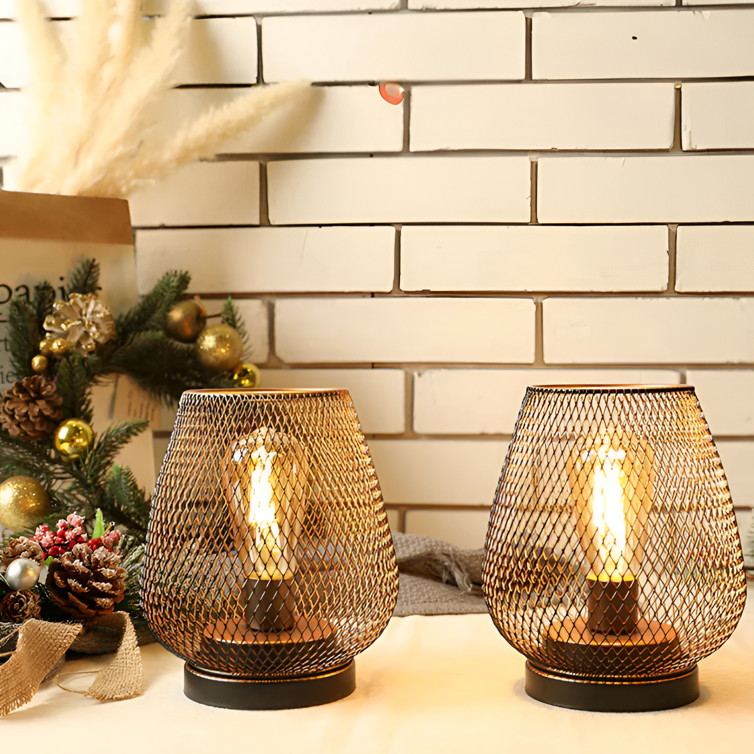 Industriel Bordlampe I Netdesign – Trådløs