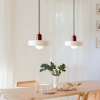 Nordisk retro-pendel i glas – farverig belysning