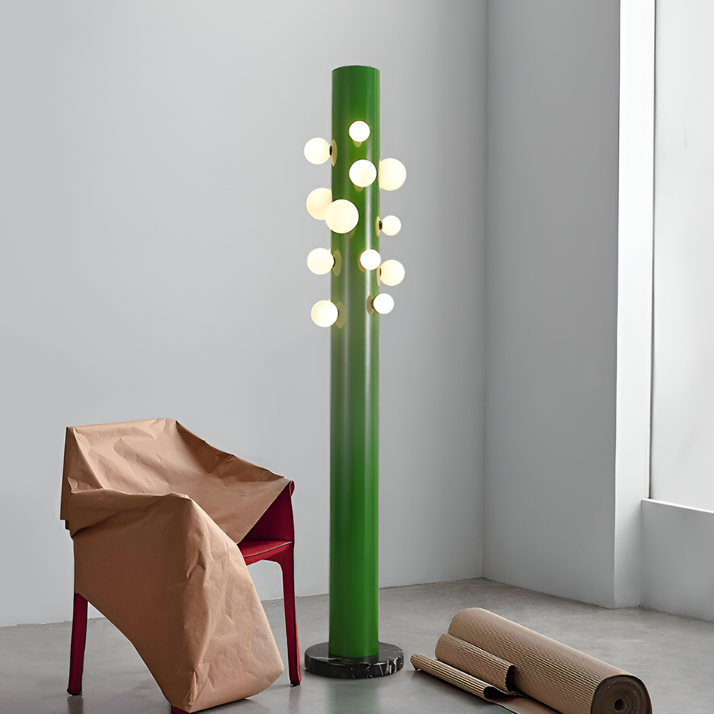 Minimalistisk Cylindrisk Gulvlampe - Multi-Lys