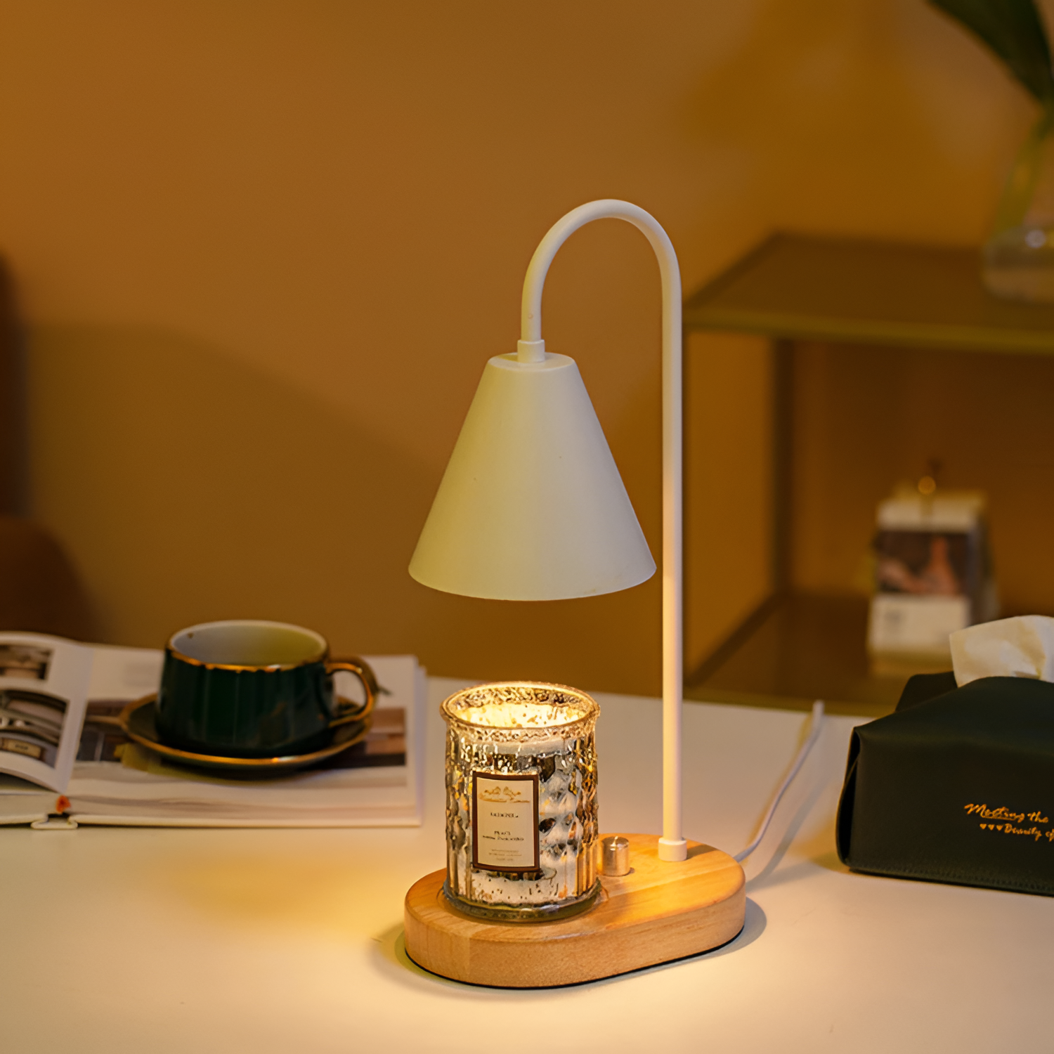 Luma Nordic Candle Warmer - Sort Dæmpbar Bordlampe