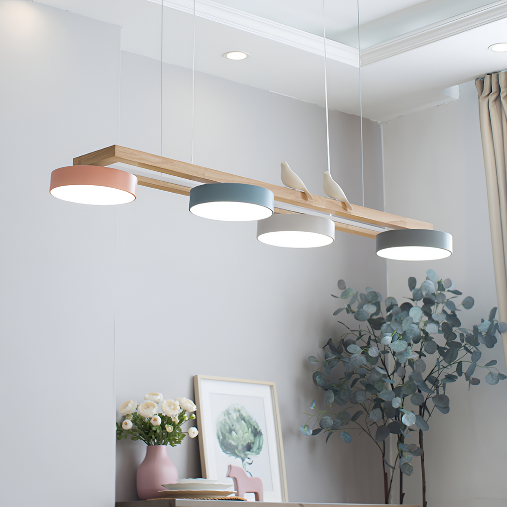 Nordisk Lineær Lysekrone - Minimalistisk
