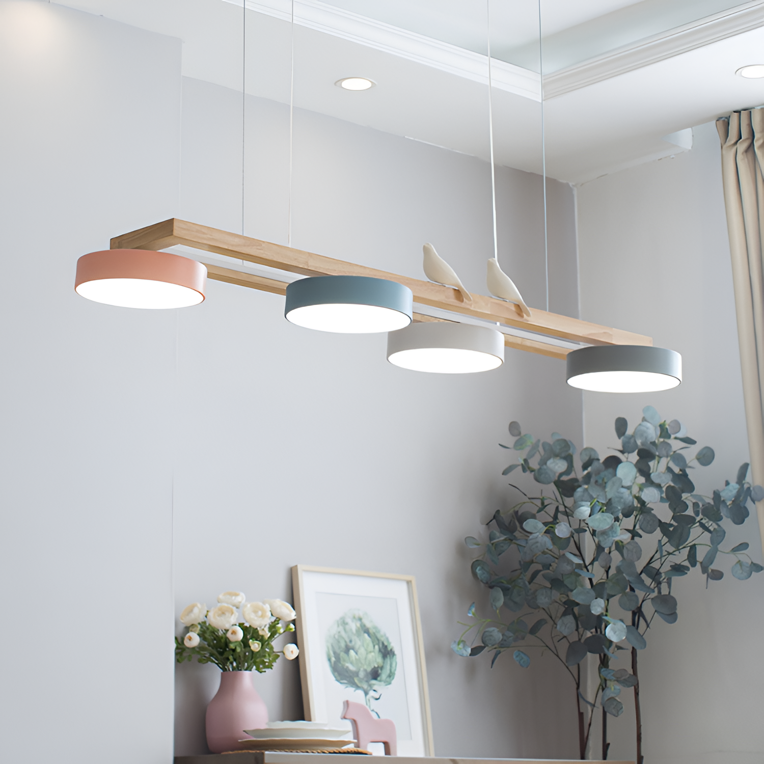 Nordisk Lineær Lysekrone - Minimalistisk