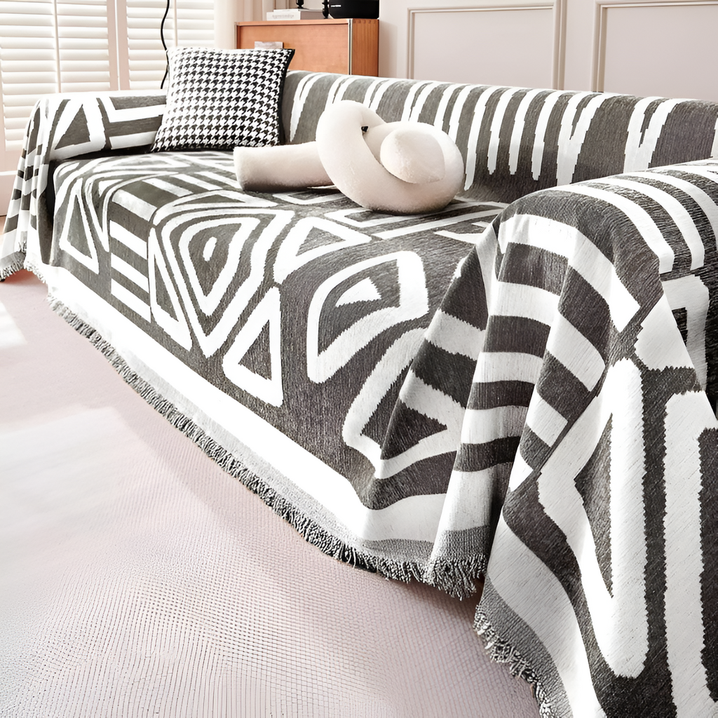Moderne Vævet Sofa Tæppe - Geometriske