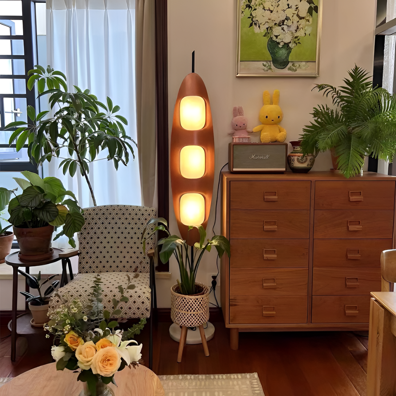 Minimalistisk Gulvlampe I Midt-århundrede-stil – Lodret