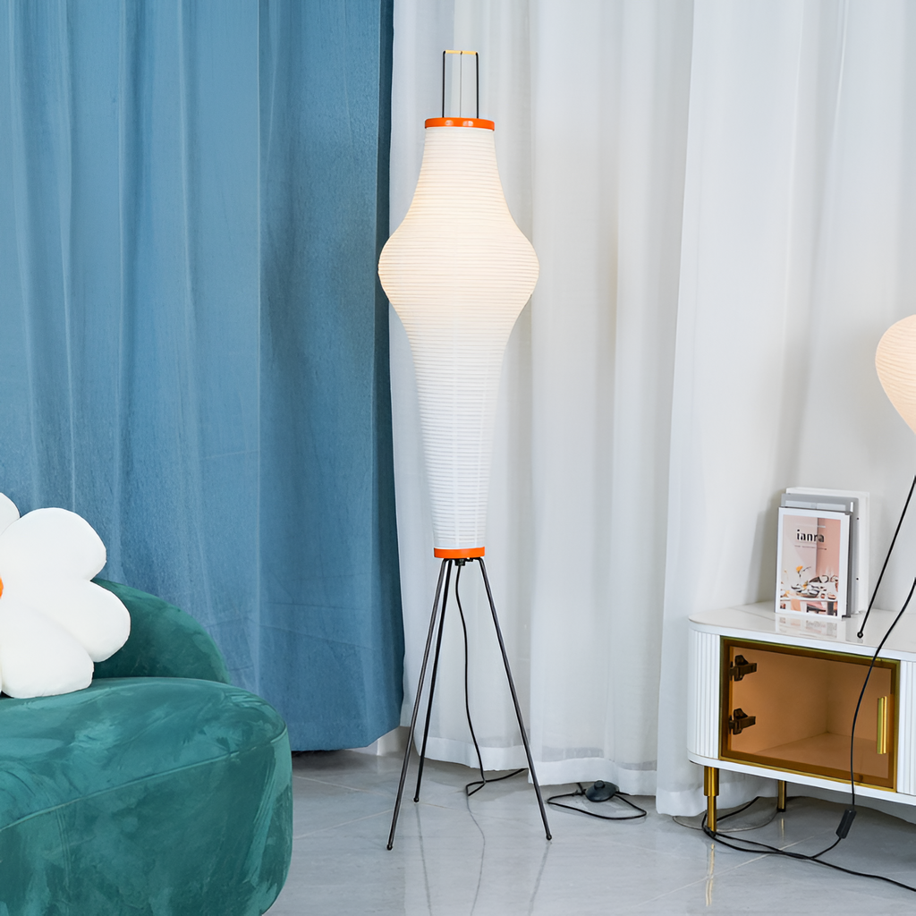 Geometrisk Papirlampe i Washi - Minimalistisk