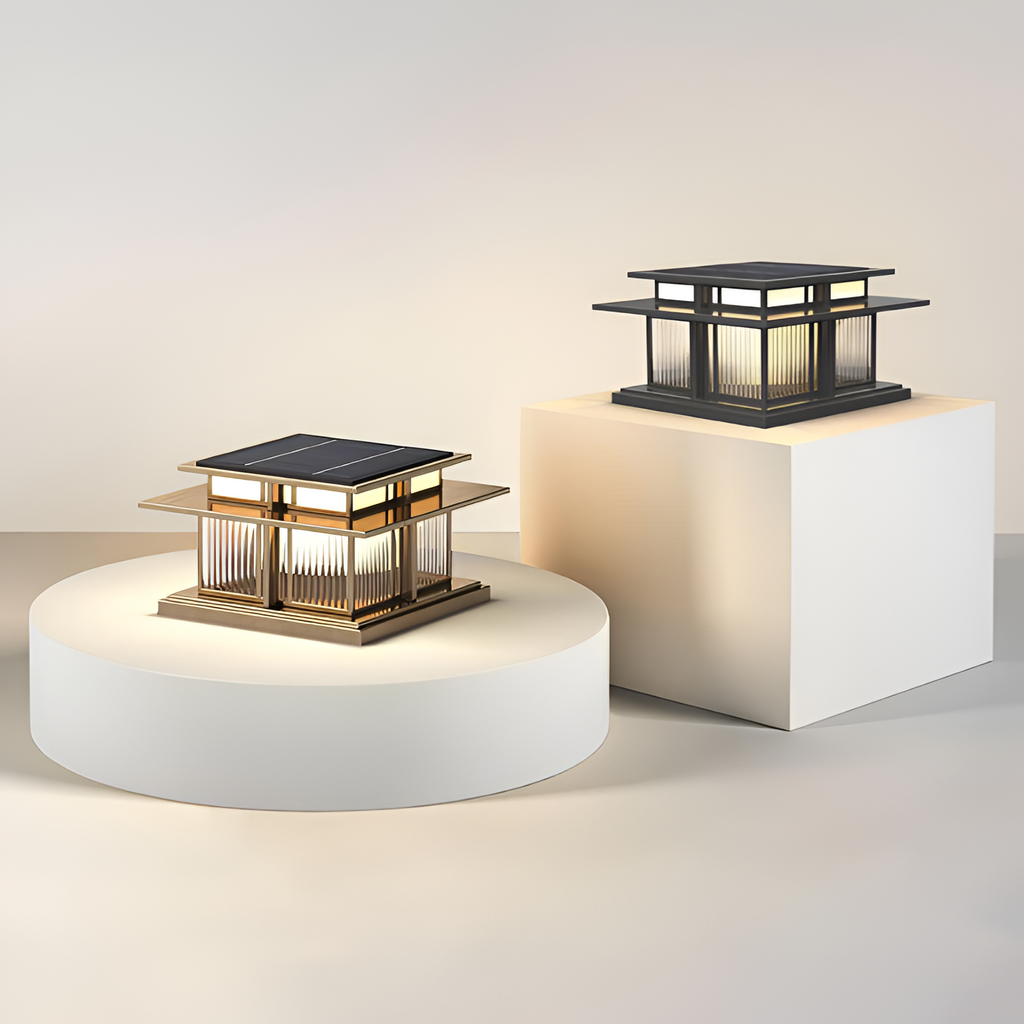 Minimalistisk Solcelle-søjlelampe - Industriel